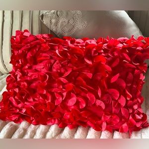 Coral feather/down decorative pillow my MM. Cute❣️